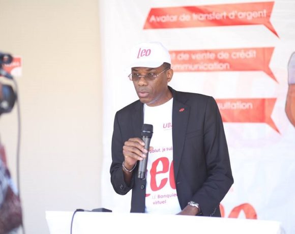 Etienne Ramba, DGA de UBA Gabon au lancement de Leo