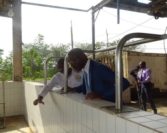 Biendi Maganga Moussavou à l'Abattoir d'Owendo